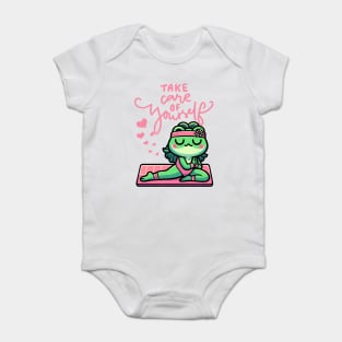 Yoga Frog - Take Care Of Yourself Baby Bodysuit